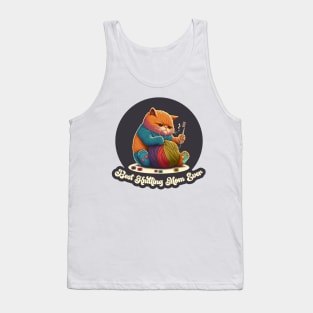 Best Knitting Mom Ever Cat #4 Tank Top